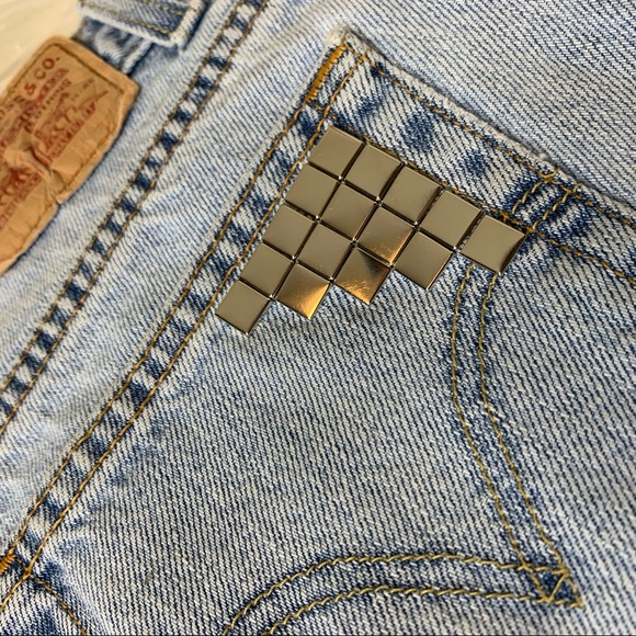 LEVI custom STUDDED denim shorts - Picture 2 of 6